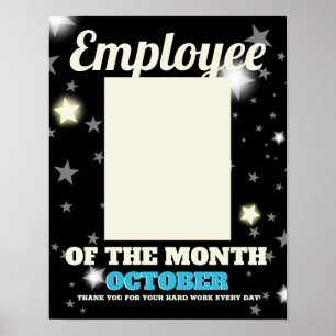 Poster Insérez photo couleur personnalisée employé du moi