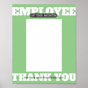 Poster Insérez photo couleur personnalisée employé du moi