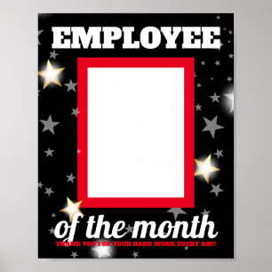 Poster Insérez photo couleur personnalisée employé du moi