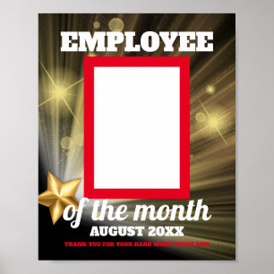 Poster Insérez photo couleur personnalisée employé du moi