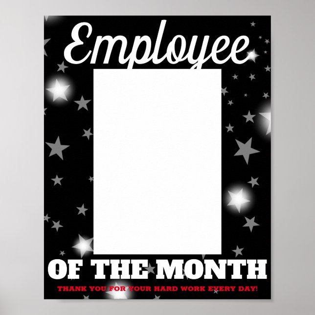 Poster Insérez photo couleur personnalisée employé du moi (Devant)