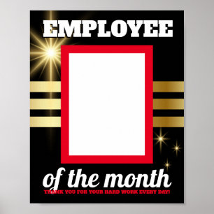 Poster Insérez photo couleur personnalisée employé du moi