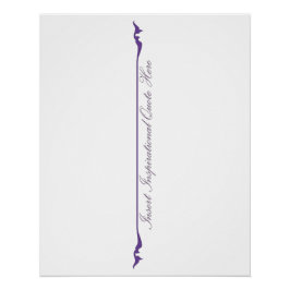Poster Insérez une citation inspirante ici - Violet