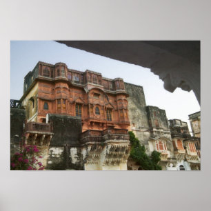 Poster Inside Royal Ghanerao Castle, Rajasthan, India