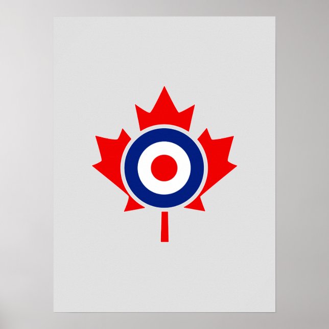 Poster Insigne de morue de la feuille d'érable canadienne (Devant)