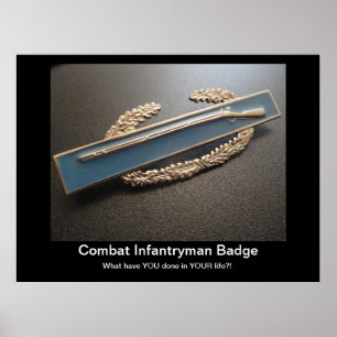 Poster Insigne de soldat d'infanterie de combat