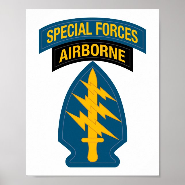 Poster Insigne des forces spéciales - Onglet aéroporté (Devant)