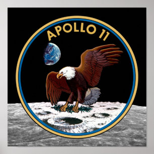 Poster Insigne lunaire d'atterrissage Apollo 11 de la NAS
