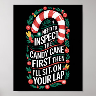 Poster Inspecter Le Sucre de canne D'Abord - Humour Adult