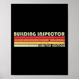 Poster Inspecteur du bâtiment Funny Titre du travail Anni