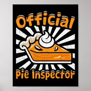 Poster Inspecteur officiel du secteur Funny Citrouille de