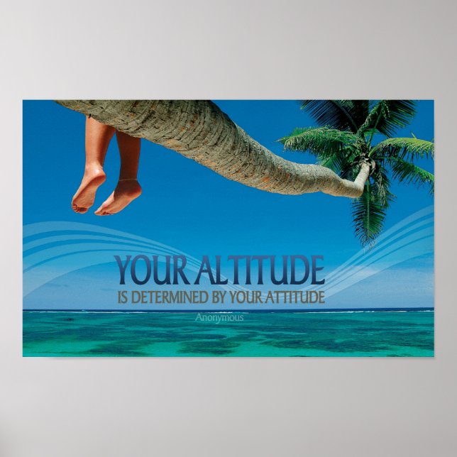 Poster inspirant bonne attitude (Devant)