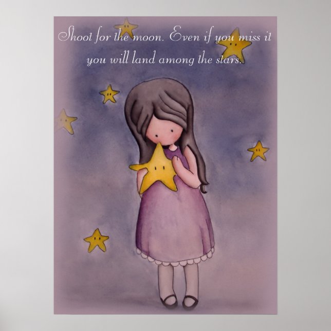 Poster inspirant de Girl with Kawaii Stars (Devant)