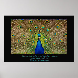 Poster inspirant imprimé paon