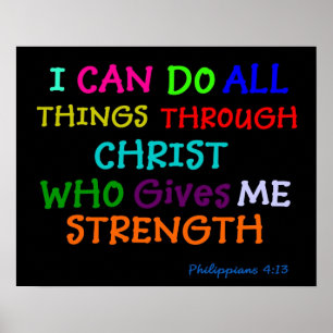 Poster inspirant Philippians Bible Ecriture