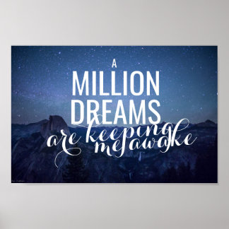 Poster inspirant "Un million de rêves"