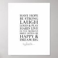 Inspiration Ayez Espoir Citation Noire & Blanc