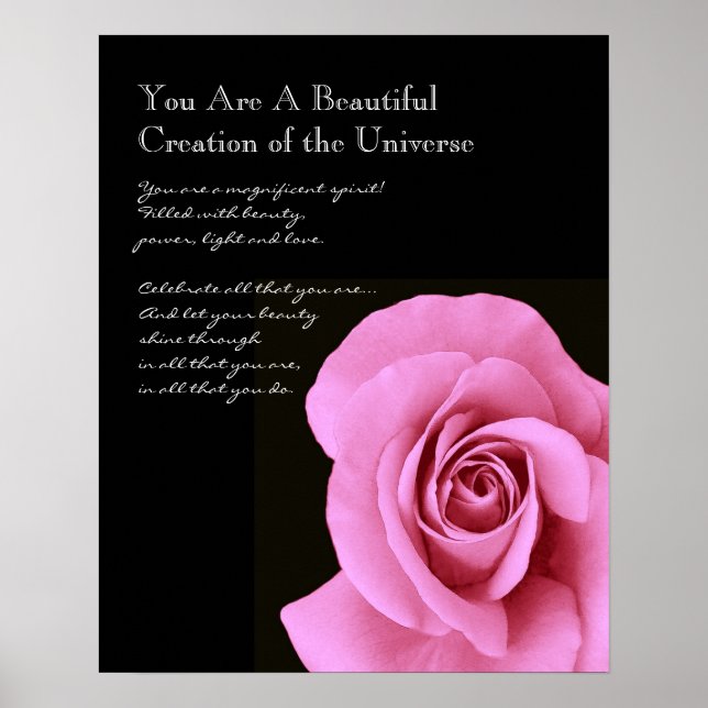 Poster Inspiration Belle rose rose rose (Devant)
