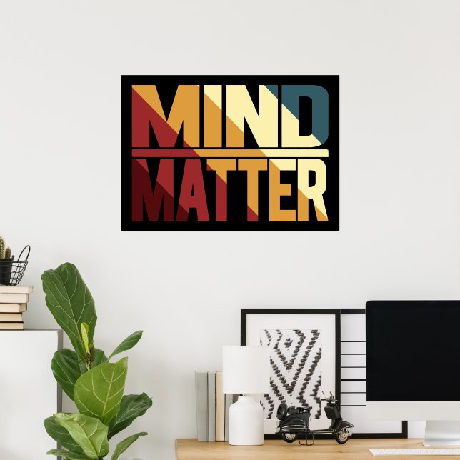 Poster Inspiration de la pensée Santé mentale (Bureau à domicile)