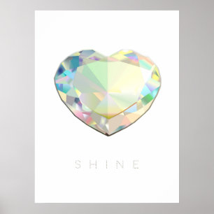 Poster Inspiration du coeur de diamant