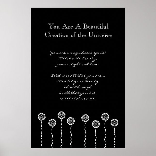 Poster Inspiration Fleurs blanches V002 (Devant)