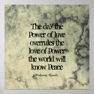Poster inspiration Gandhi peace citation typographie affi