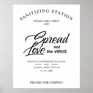 Poster Inspiration Mariage Sanitizing Hand Gel Station