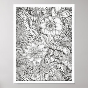 Poster Inspiration/Mindfulness Coloration adulte