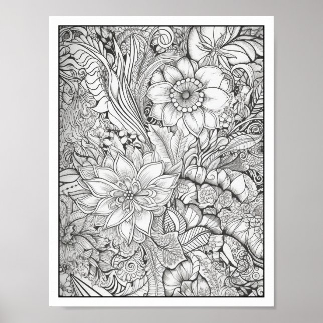 Poster Inspiration/Mindfulness Coloration adulte (Devant)