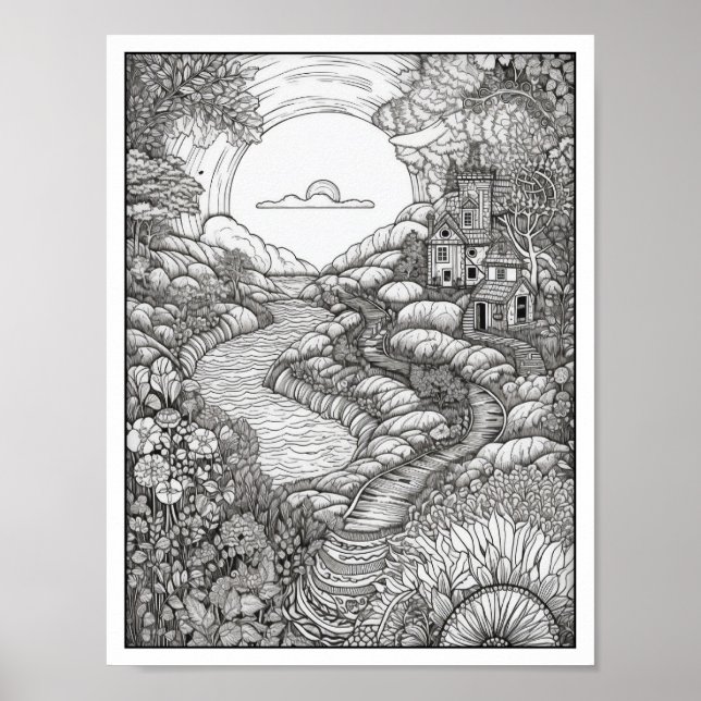 Poster Inspiration/Mindfulness Coloration adulte (Devant)