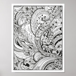Poster Inspiration/Mindfulness Coloration adulte