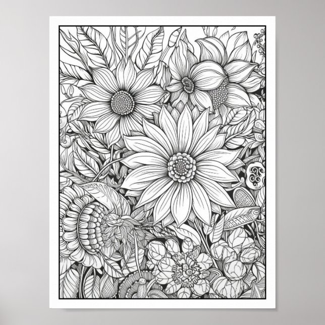 Poster Inspiration/Mindfulness Coloration adulte (Devant)