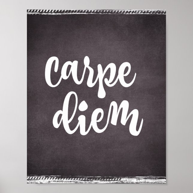 Poster Inspiration Motivationnelle : Citation Carpe Diem (Devant)