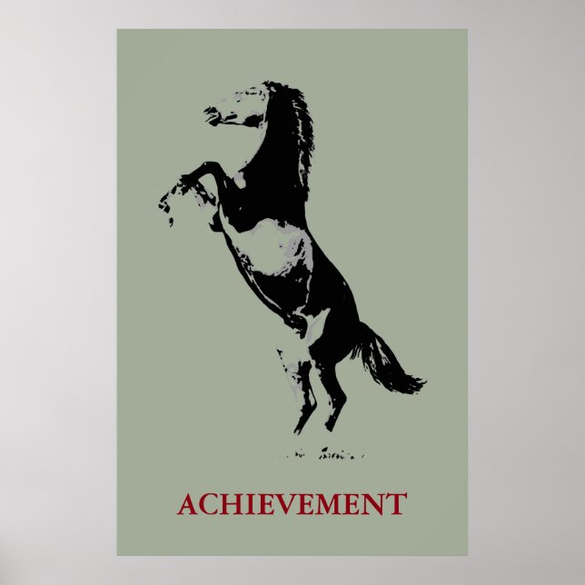Poster Inspiration Réussite Cheval Pop Art (Devant)