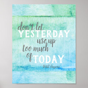 Poster inspiration Will Rogers cite aquarelle