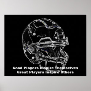 Poster Inspirational Quote Football Inspire Team