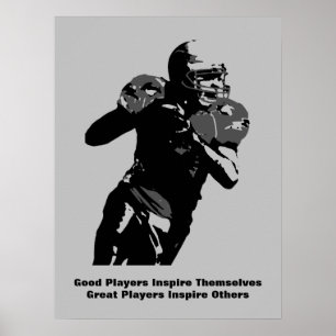 Poster Inspirational Quote Football Inspire Team