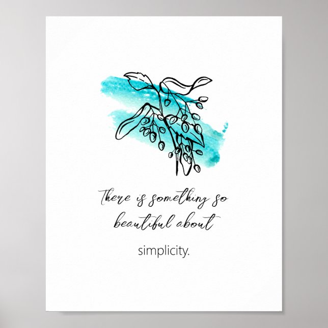 Poster Inspirational Simple "design d'artiste" 8x1 (Devant)