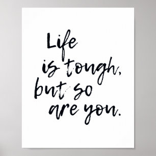 Poster Inspirationnel noir et blanc typographie scandinav