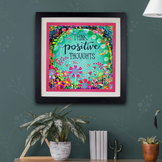 Poster Inspirationnel"Pensées positives" Jardin (Créateur téléchargé)