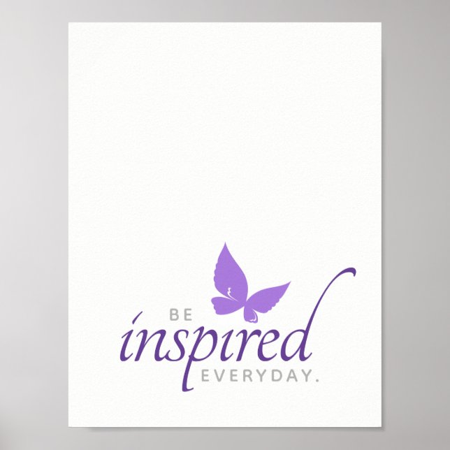 Poster Inspirationnel Soyez Inspiré Papillon Quotidien (Devant)