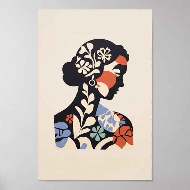 Poster Inspiré De Matisse - Visage D'Une Femme (Devant)