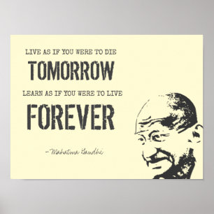 Poster inspiré Gandhi Citation Art