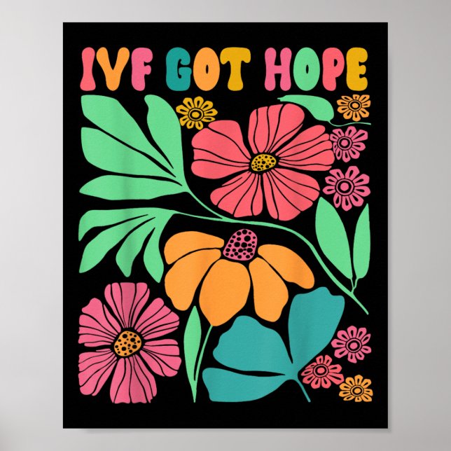 Poster Inspiré Motivationnel Ivf Mama Fleur sauvage Ivf M (Devant)