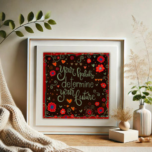 Poster Inspirer les habitudes Vintages Futur Citation Ins