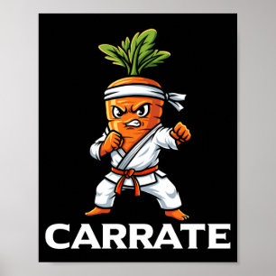 Poster Instructeur d'arts martiaux Carrate Karate Carrot