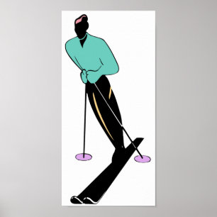 POSTER INSTRUCTEUR DE SKI