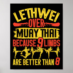 Poster Instructeur Lethwei Art De 9 Membres Boxe Birmane 