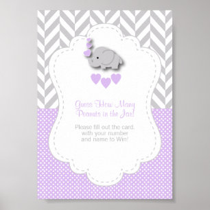 Poster Instruction de jeu Eléphant Violet