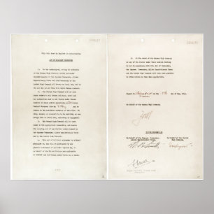 Poster Instrument de cession des nazis de la Seconde Guer